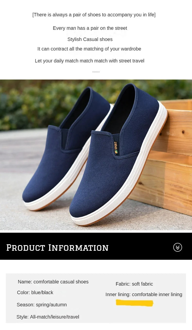 Men's Shoes Casual Sneakers Summer Lightweight Canvas Breathable Anti Slip Flat Shoes Affordable Free Shipping
