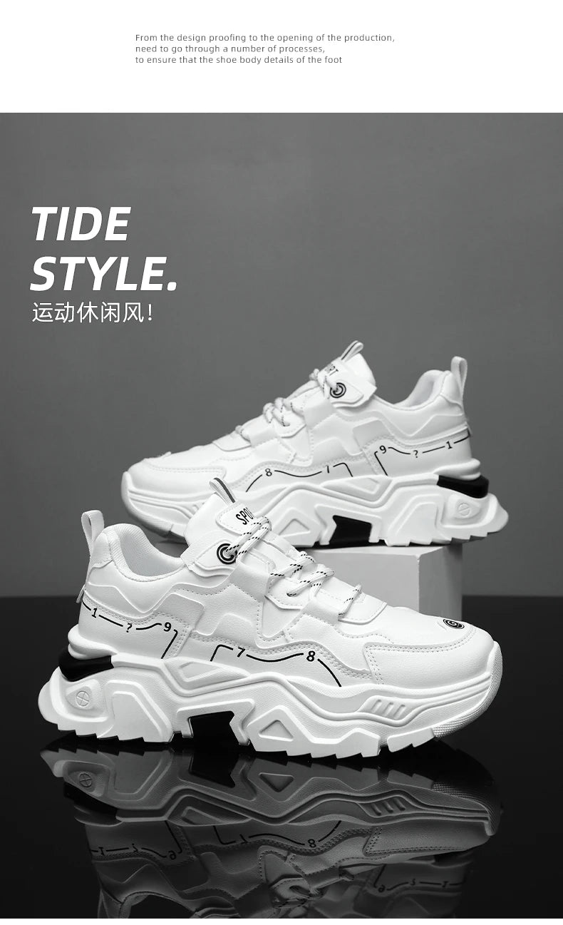 Men's thick sole casual sports shoes four season outdoor soft sole comfort running shoes versatile student sneakers walking shoe