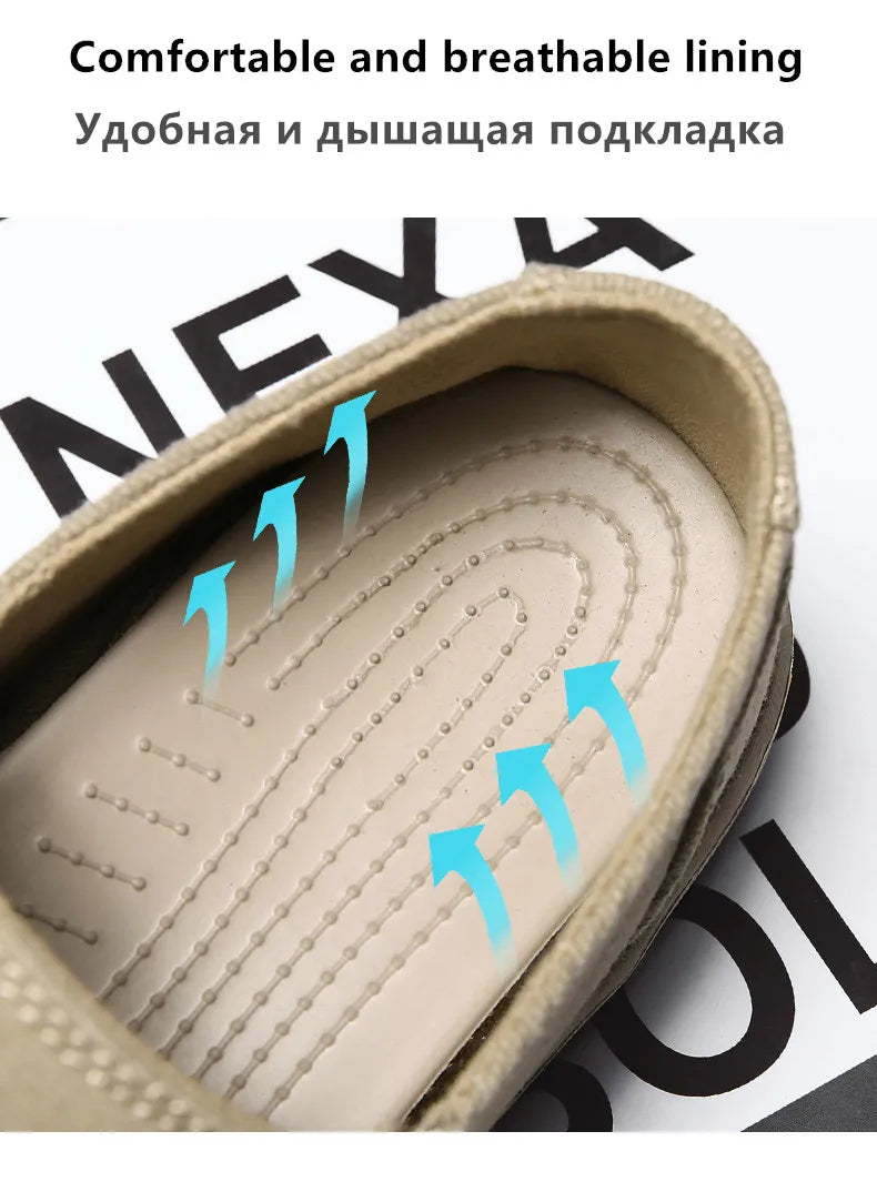 Fashion Men's Sneakers Canvas Casual Shoes Tenis Masculino Breathable Men's Walking Driving Shoes Comfortable Outdoor Men Flats