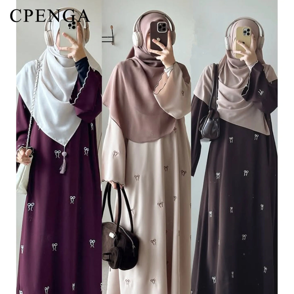 Luxury Dubai Butterfly Embroidery Abaya Muslim Women Modest Dress Islamic Femme Vacation Outfit 2025 Fashion Turkey Kaftan Robe