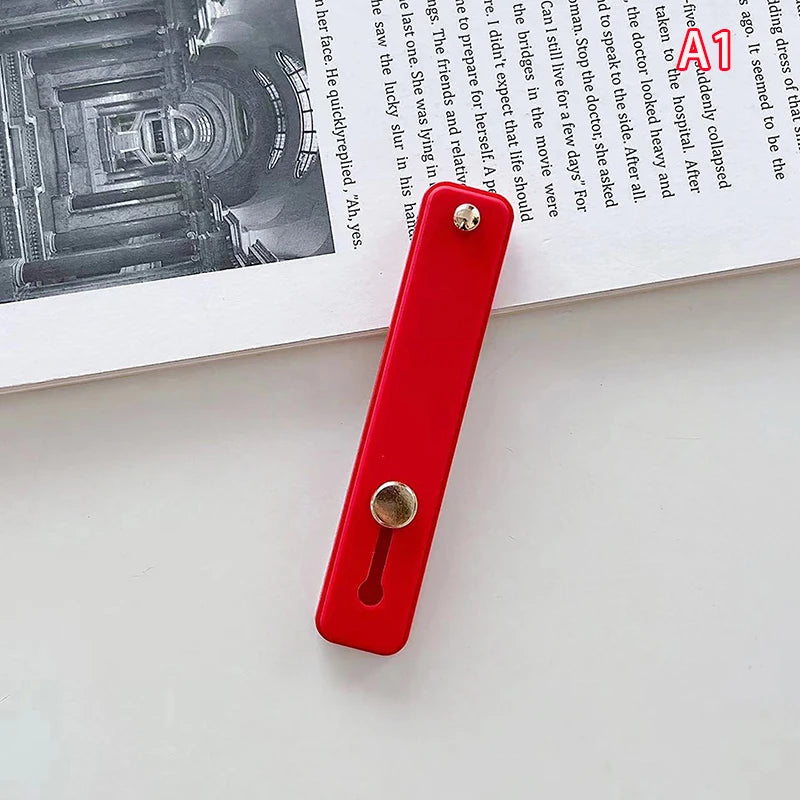 1pc Universal Silicone Wristband Phone Holder Finger Ring Phone Hand Band Bracket Push Pull Grip Phone Stand Sticker Accessories