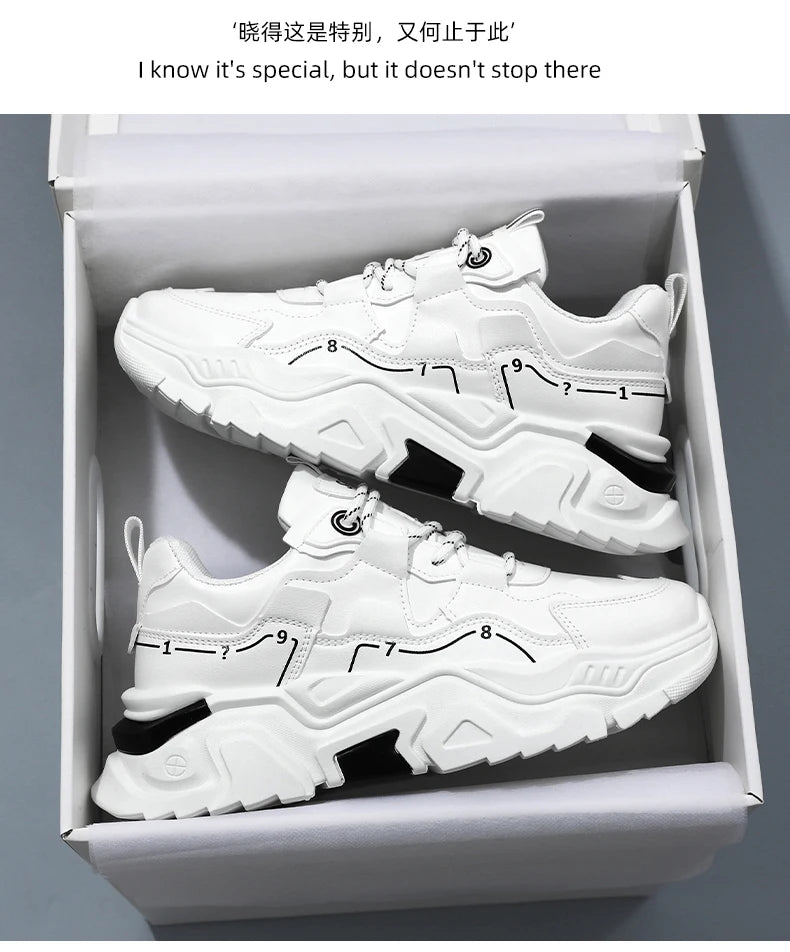 Men's thick sole casual sports shoes four season outdoor soft sole comfort running shoes versatile student sneakers walking shoe