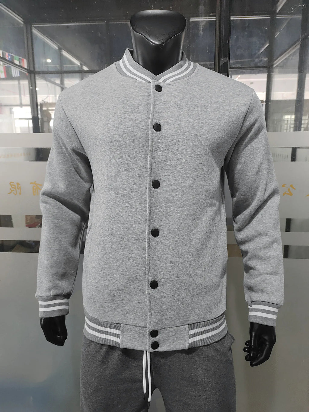 Autumn and Winter American Style  Men's Jackets 2024 New Casual Sports Loose Stand Collar Button Sports Cardigan Jacket For Men