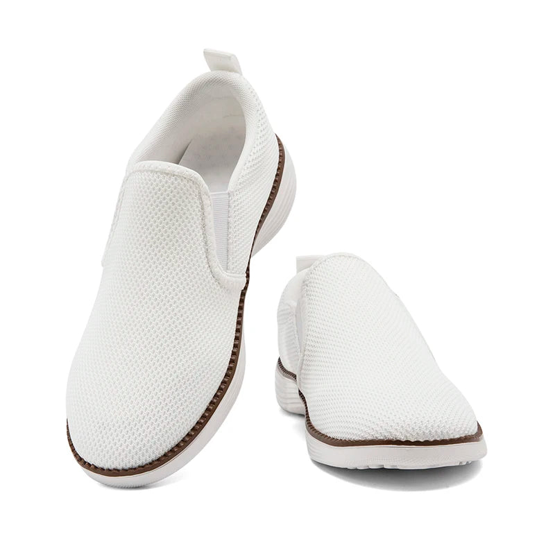 Breathable Mesh Men's Canvas Shoes Ultralight Comfortable Casual Sneakers Slip-on Vulcanized Shoe Soft Sole Male Flats Loafers