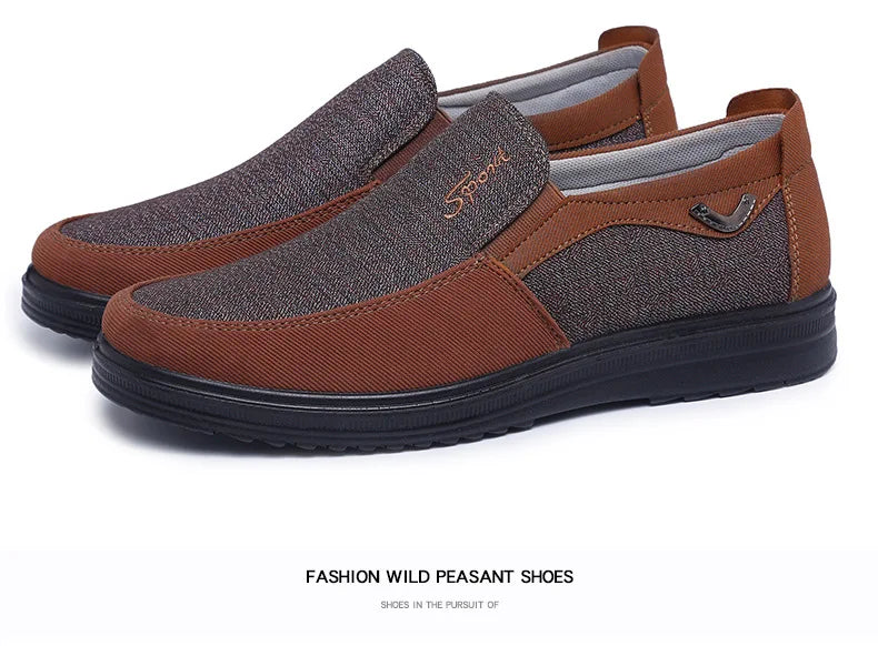 Canvas Shoes Men Classic Loafers Men Casual Shoes Breathable Walking Flat Men Shoes Sneakers Plus Size