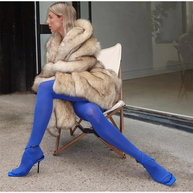 Winter Women Luxury Faux Fur Coats Fashion Long Sleeve Lapel High Street Oversize Jackets Chic New Thick Warm Ladies Outerwears