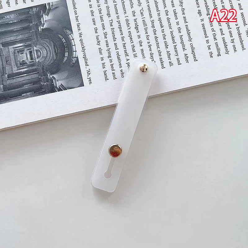 1pc Universal Silicone Wristband Phone Holder Finger Ring Phone Hand Band Bracket Push Pull Grip Phone Stand Sticker Accessories