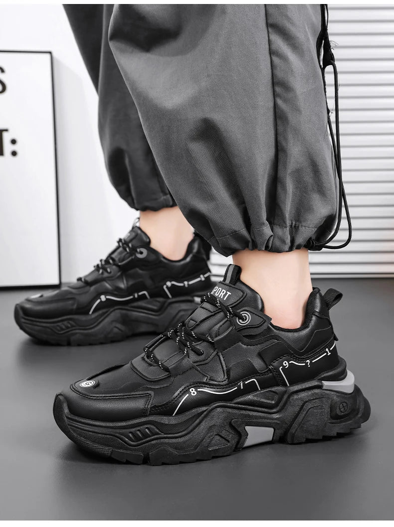 Men's thick sole casual sports shoes four season outdoor soft sole comfort running shoes versatile student sneakers walking shoe