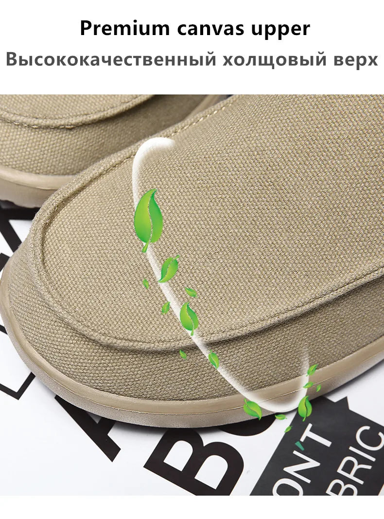 Fashion Men's Sneakers Canvas Casual Shoes Tenis Masculino Breathable Men's Walking Driving Shoes Comfortable Outdoor Men Flats