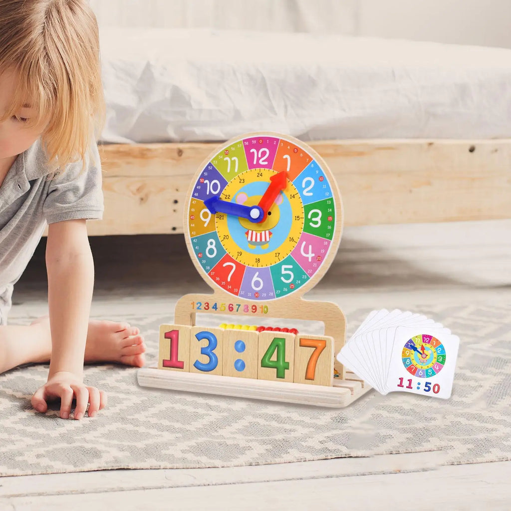 Montessori Learn Clock Education Clock for Kids Kids for 3 4 5 Year Old Baby