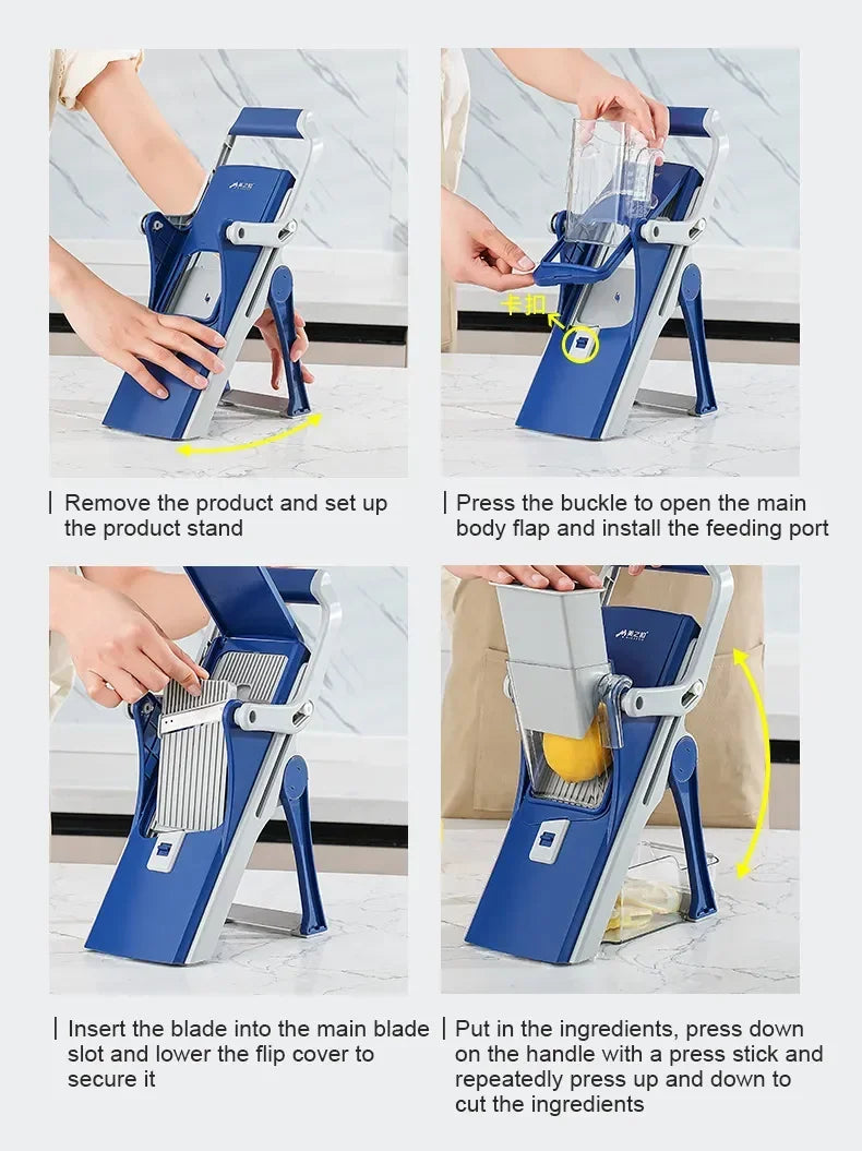 Kitchen Vegetable Cutter Manual Vegetable Slicer Multifunctional Fruit Slicer Chopper Grater Potato Radish Kitchen ToolAccessory