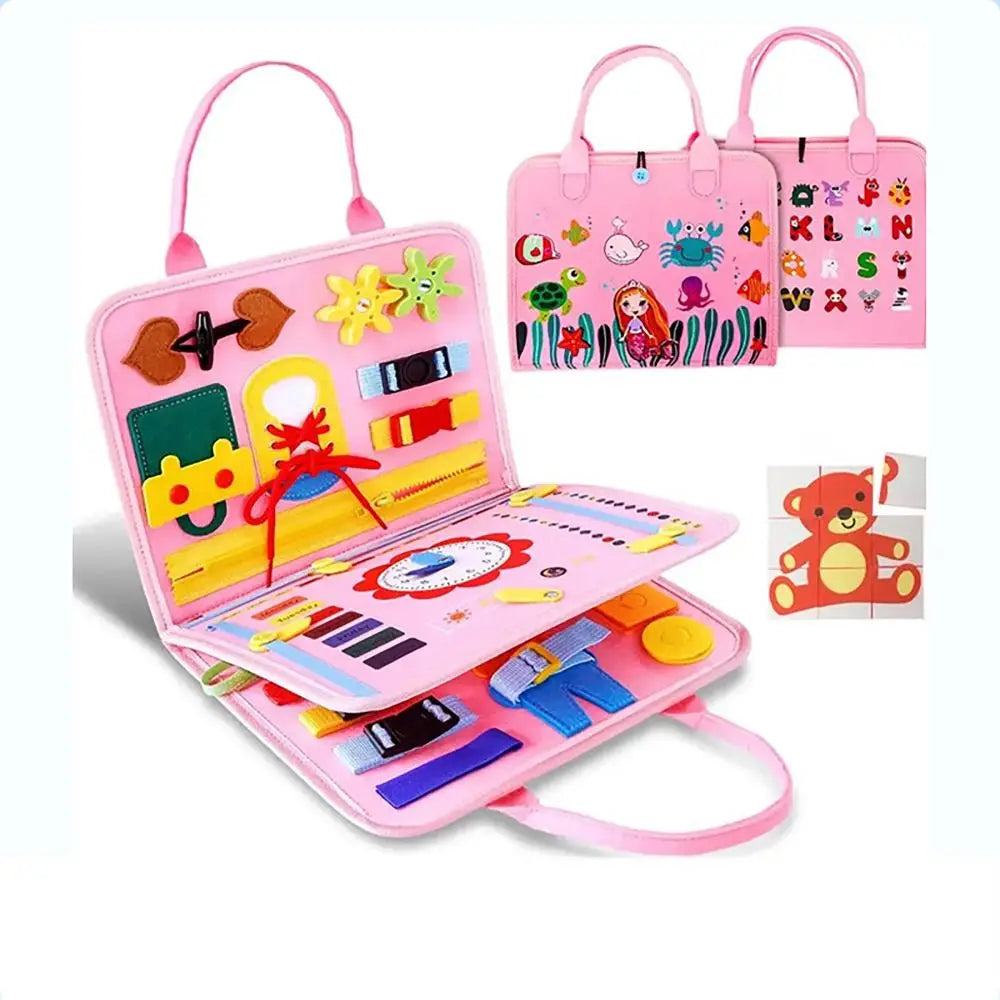 Felt Learning Board Teach Kids Life Skills Table Game Recognition Toy Preschool Learning Activities