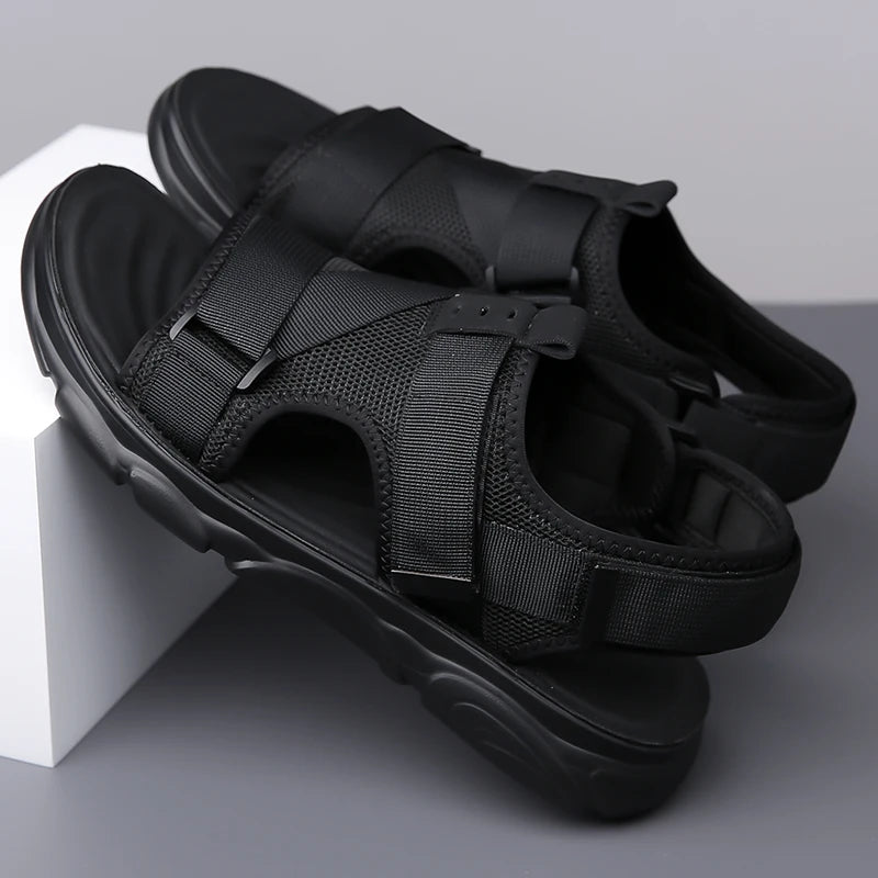 Men Sandals Breathable Comfortable Non-Slip Men's Shoes Outdoor Casual Beach Sandals Mens Soft Flats Sandal Summer Shoes for Men