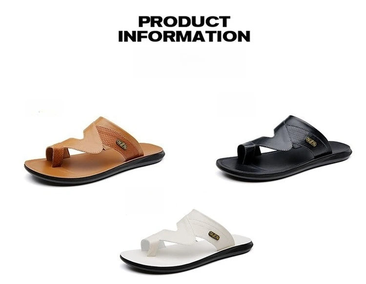 Men Sandals 2025 Summer New Non Slip Breathable Lightweight Soft Sole Beach Shoes Comfortable Fashion Clip Toe Slip on Slippers