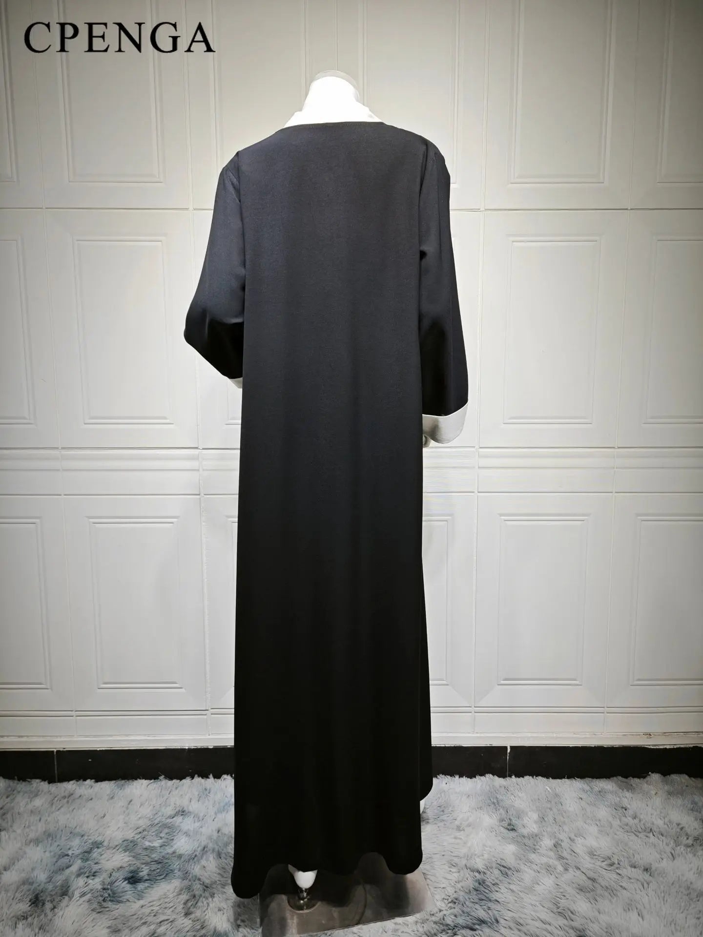 2025 Arabic Women Modest Muslim Cardigan Elegant Dubai Black Abaya Dress Islam Middle East Party Outfits New Turkey Kaftan Robe