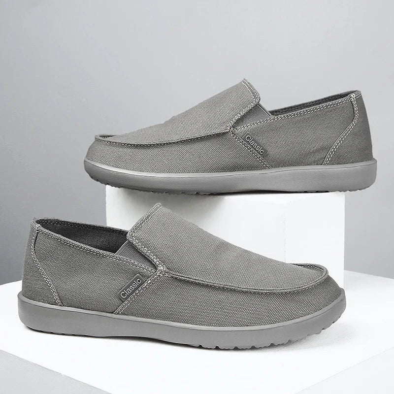 Fashion Men's Sneakers Canvas Casual Shoes Tenis Masculino Breathable Men's Walking Driving Shoes Comfortable Outdoor Men Flats