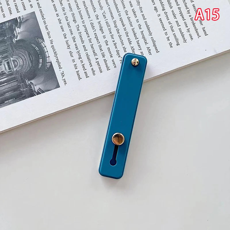 1pc Universal Silicone Wristband Phone Holder Finger Ring Phone Hand Band Bracket Push Pull Grip Phone Stand Sticker Accessories