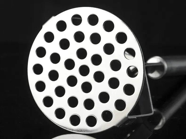 Stainless Steel Potato Masher Manual Fruit Vegetable Pressure Mud Machine Kitchen Children Food Crusher Complementary Gadget