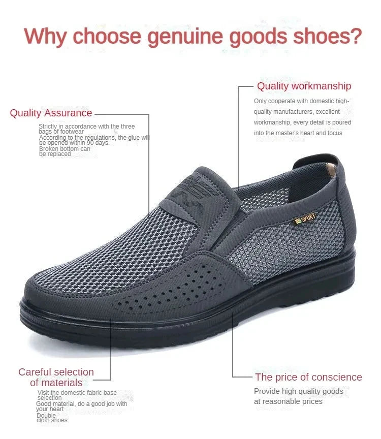 Mesh Breathable Surface Man Shoes Soft Sole Casual Sneakers  Breathable Men'S Summer Sneakers Free Shiping Shoe