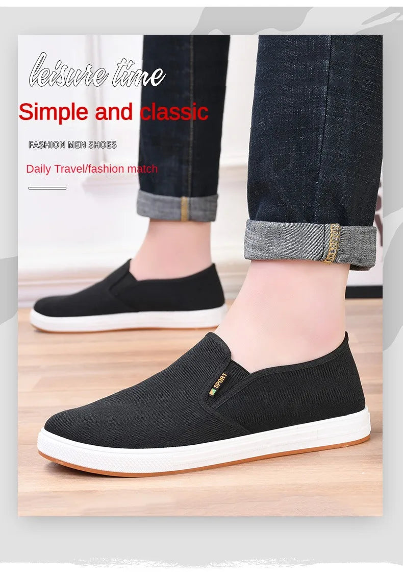 Men's Shoes Casual Sneakers Summer Lightweight Canvas Breathable Anti Slip Flat Shoes Affordable Free Shipping