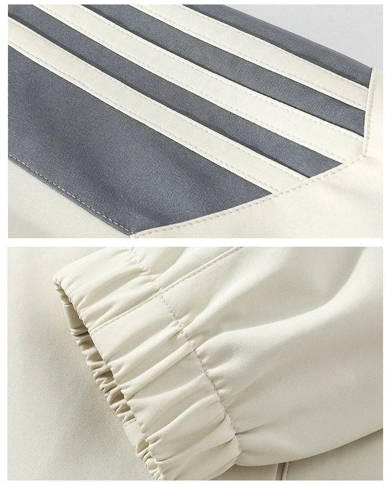 Autumn and Spring New Fashion Trend Outdoor Sports Jacket Set Men's Casual Loose Sports Plus Size High Quality Two-piece Set