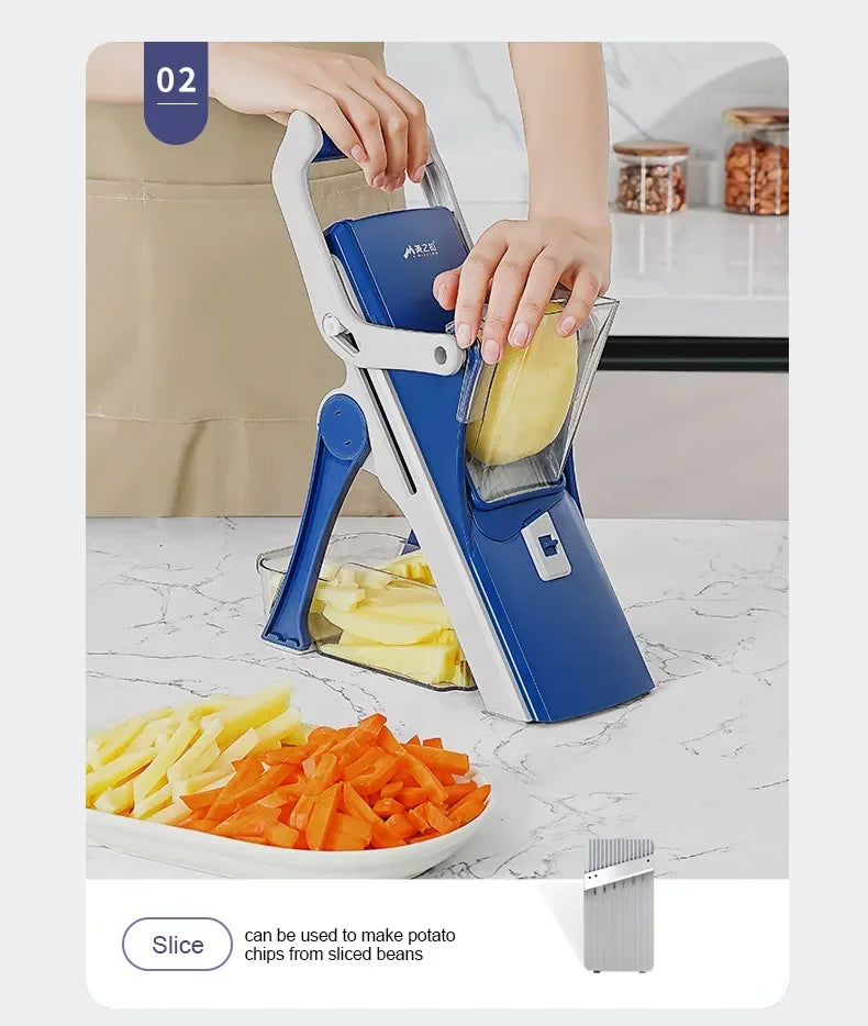 Kitchen Vegetable Cutter Manual Vegetable Slicer Multifunctional Fruit Slicer Chopper Grater Potato Radish Kitchen ToolAccessory