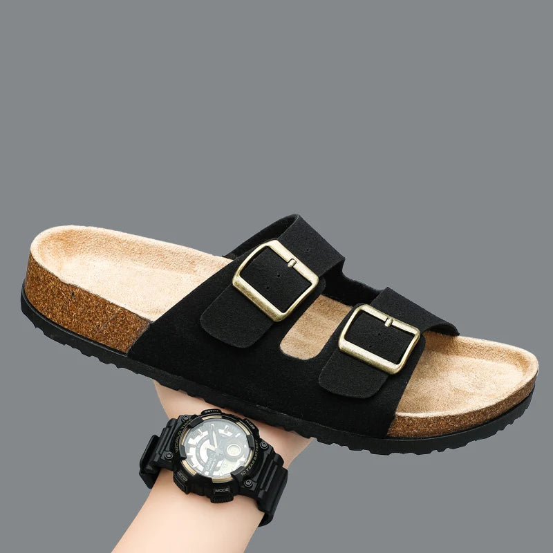 Man's Leather Sandal for Men Beach Sandals Men 2024 Designer Men's Shoes Men's Comfortable Slipper Original Brands Shoes Summer