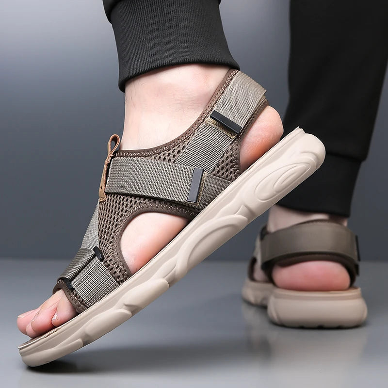 Men Sandals Breathable Comfortable Non-Slip Men's Shoes Outdoor Casual Beach Sandals Mens Soft Flats Sandal Summer Shoes for Men