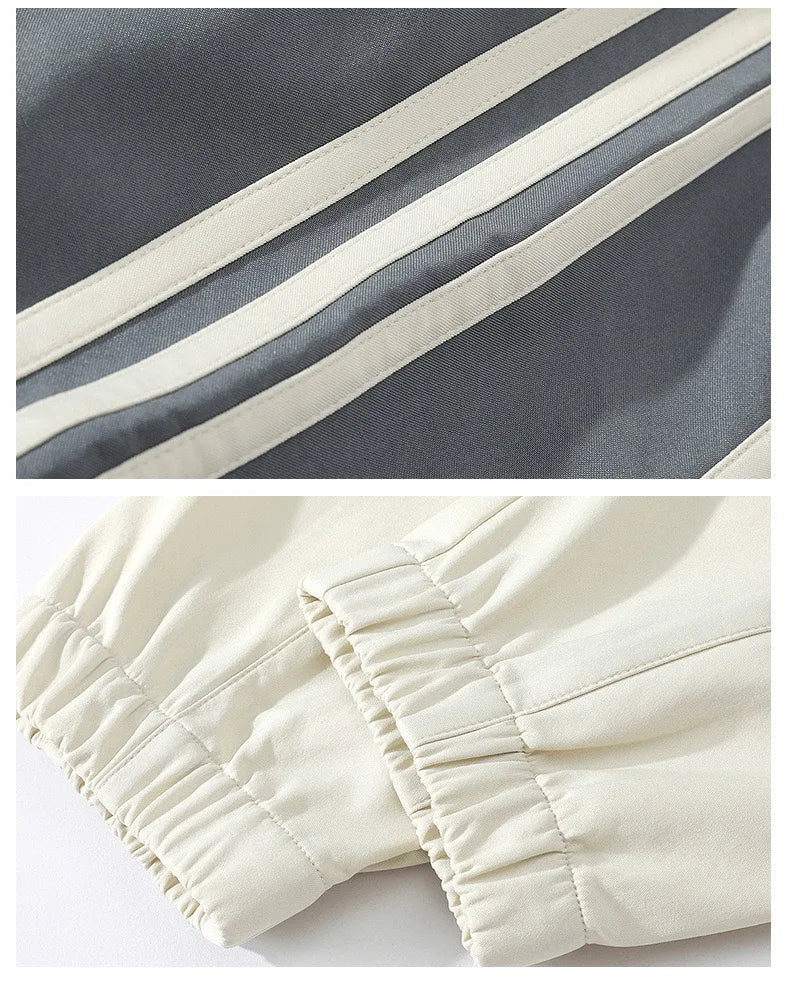 Autumn and Spring New Fashion Trend Outdoor Sports Jacket Set Men's Casual Loose Sports Plus Size High Quality Two-piece Set