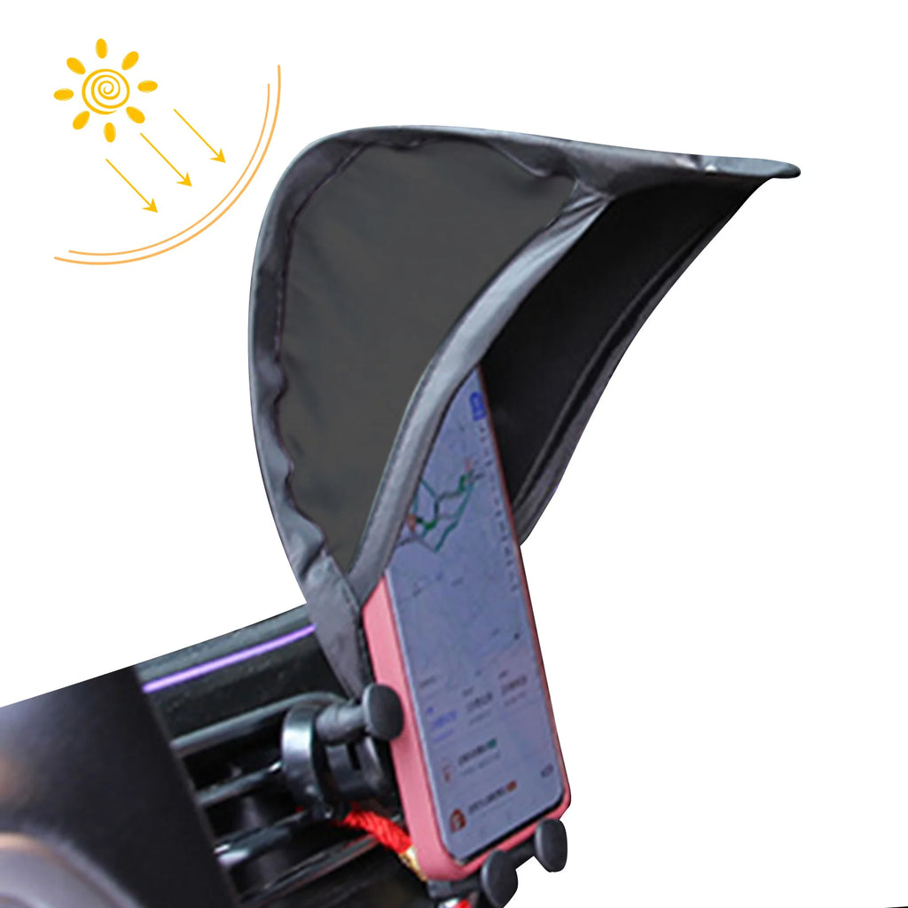Phone Sun Shade Glare Blocking Phone Sun Protection Umbrella Phone Sun Shield Motorcycle Car Interior Phone Stand Accessories