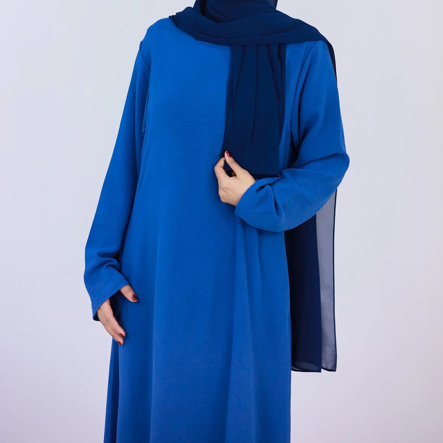 Plain Crepe Abaya for Women Long Muslim Dresses Dubai Turkey Ramadan Eid Islamic Modest Under Abayas Dress Kaftan Robe No Hijab