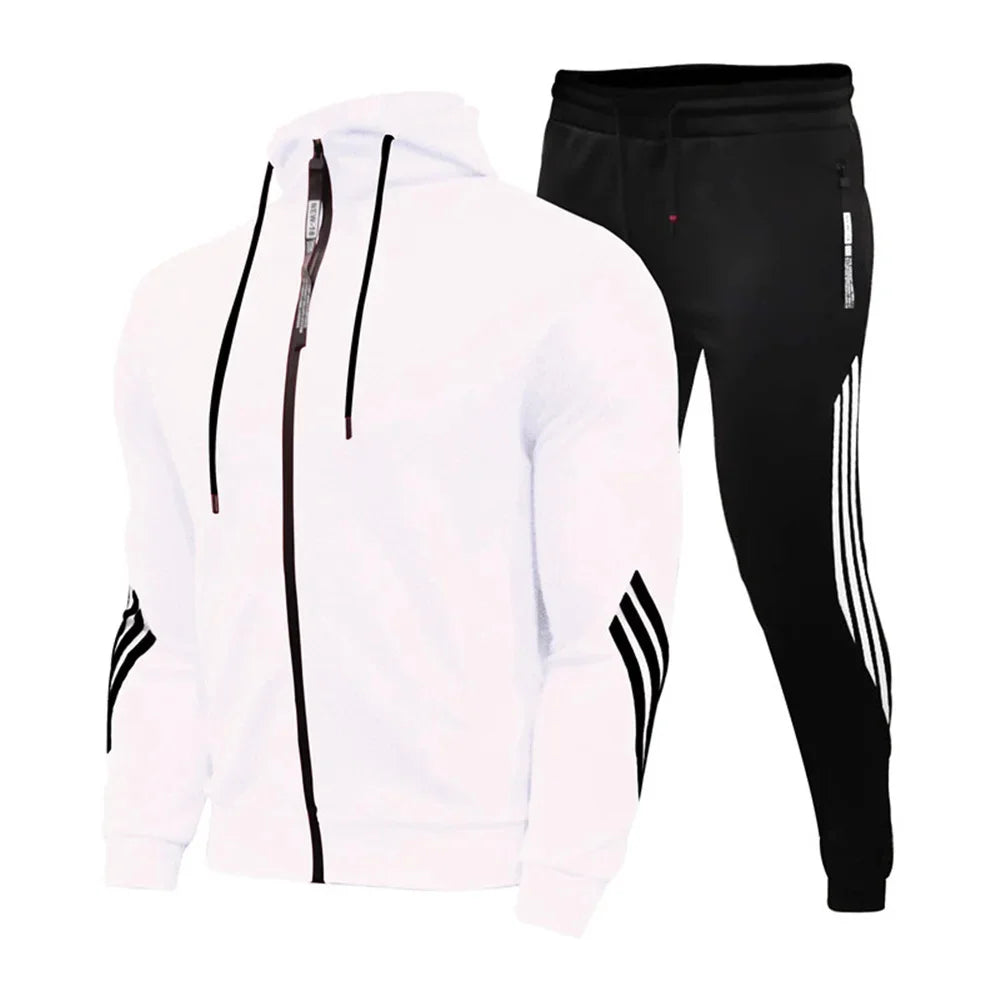 2025 men's new jogging suit, sweater, hoodie, jacket, sweatpants, 2-piece suit, men's fashion casual autumn and winter jacket.