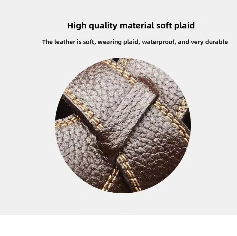 2025 Summer Men’s Sandals Outdoor Waterproof Non-Slip Soft Sole Dual-Use Beach Slippers Driving Shoes