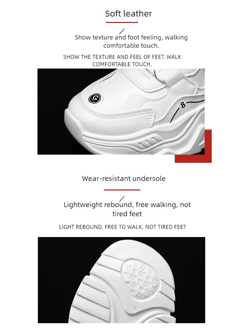 Men's thick sole casual sports shoes four season outdoor soft sole comfort running shoes versatile student sneakers walking shoe