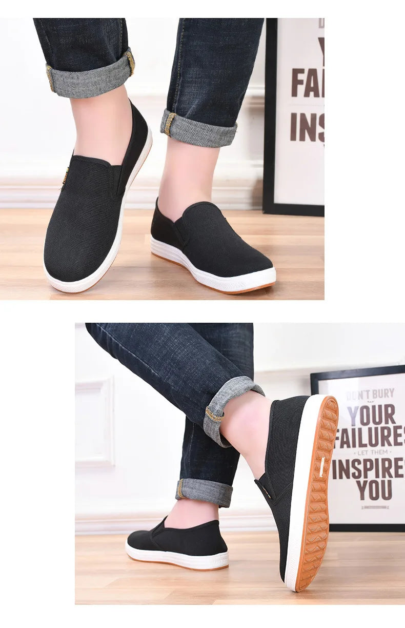 Men's Shoes Casual Sneakers Summer Lightweight Canvas Breathable Anti Slip Flat Shoes Affordable Free Shipping