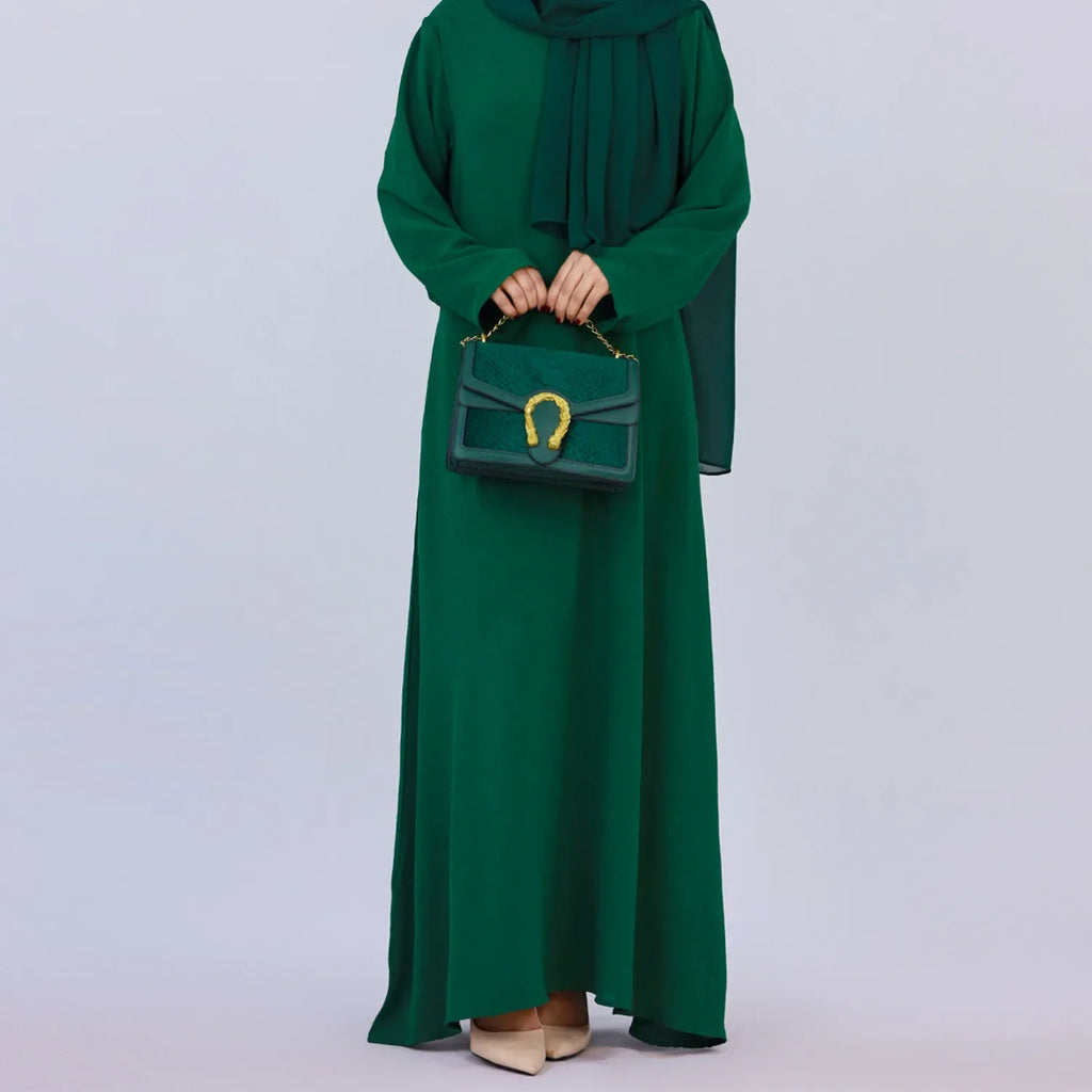 Plain Crepe Abaya for Women Long Muslim Dresses Dubai Turkey Ramadan Eid Islamic Modest Under Abayas Dress Kaftan Robe No Hijab