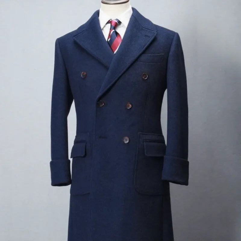 Men's Autumn Winter Wool Overcoat Double Breasted Formal Business Warm Casual Blazer 2025 Customized High Quality New