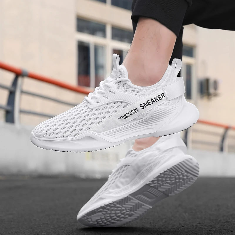 Men's Sports Shoes Casual Sneakers Men Lace Up Soft Sole Flat Comfortable Academy Sports Shoes For Men Lightweight Low-Top Daily