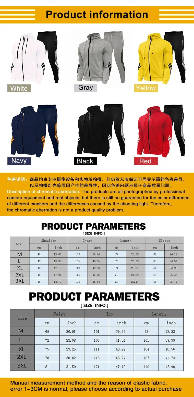 2025 men's new jogging suit, sweater, hoodie, jacket, sweatpants, 2-piece suit, men's fashion casual autumn and winter jacket.