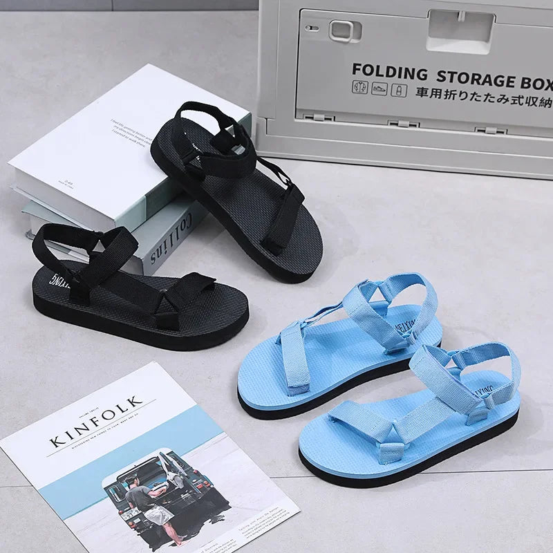 Summer Men's Sandals Outdoor Wadable Man Support Yoga Mat Gladiator Open Beach Slippers Original Flat-Soled Slippers Sandals