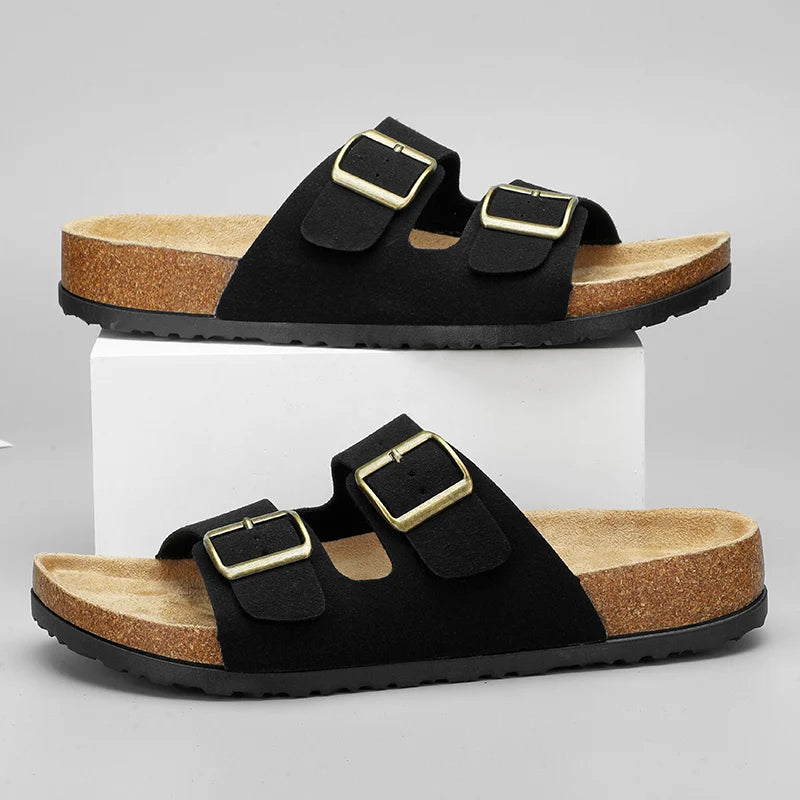 Man's Leather Sandal for Men Beach Sandals Men 2024 Designer Men's Shoes Men's Comfortable Slipper Original Brands Shoes Summer