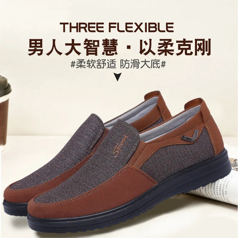 Canvas Shoes Men Classic Loafers Men Casual Shoes Breathable Walking Flat Men Shoes Sneakers Plus Size