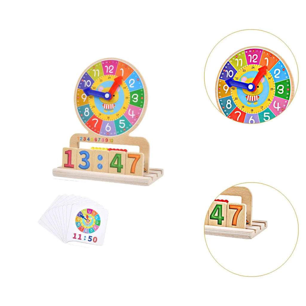 Montessori Learn Clock Education Clock for Kids Kids for 3 4 5 Year Old Baby