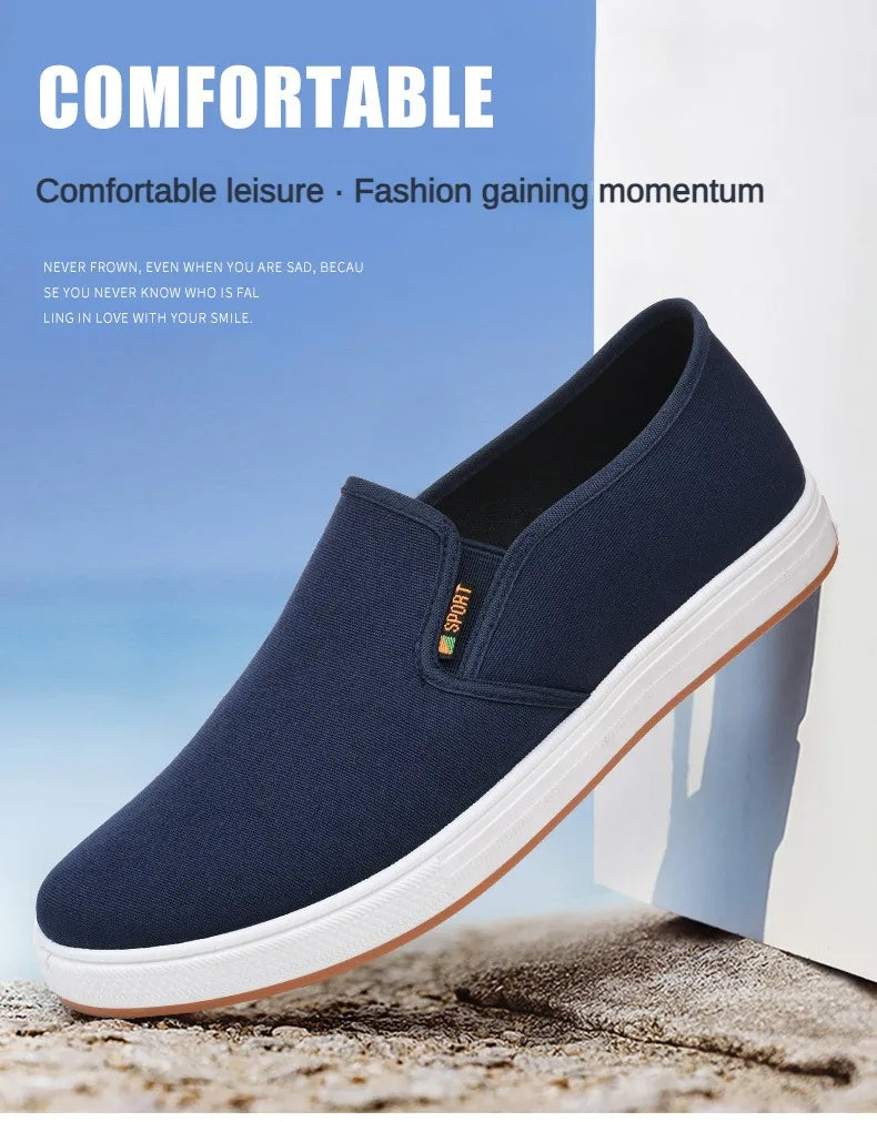 Men's Shoes Casual Sneakers Summer Lightweight Canvas Breathable Anti Slip Flat Shoes Affordable Free Shipping
