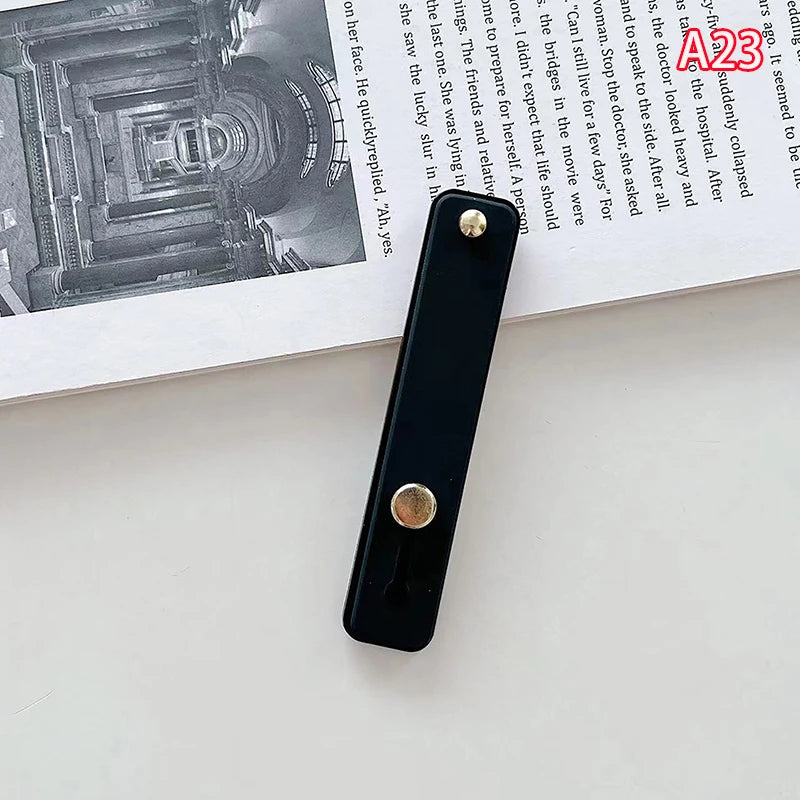 1pc Universal Silicone Wristband Phone Holder Finger Ring Phone Hand Band Bracket Push Pull Grip Phone Stand Sticker Accessories