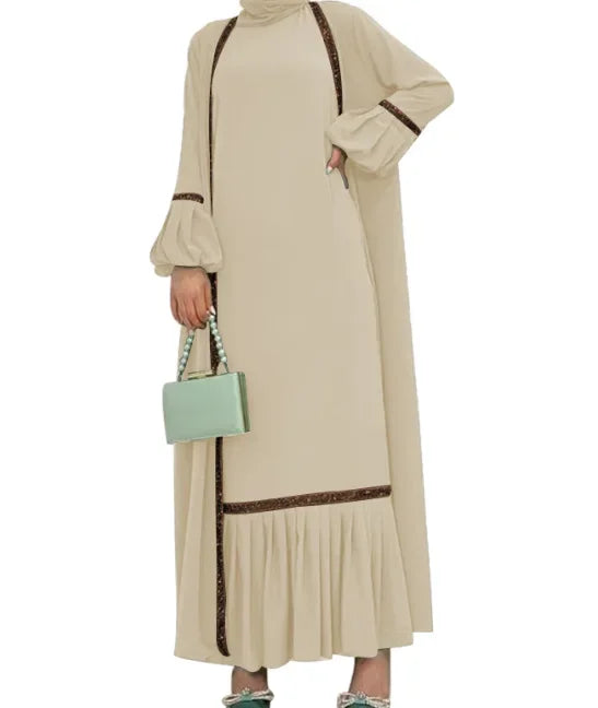 Eid Abaya Dubai Modest Turkey Muslim Long Dress for Women Arabic Sequin Islamic Dresses Evening Party Gown Moroccan Kaftan Robe