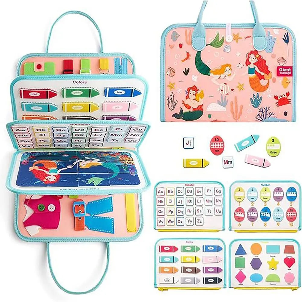 Felt Learning Board Teach Kids Life Skills Table Game Recognition Toy Preschool Learning Activities